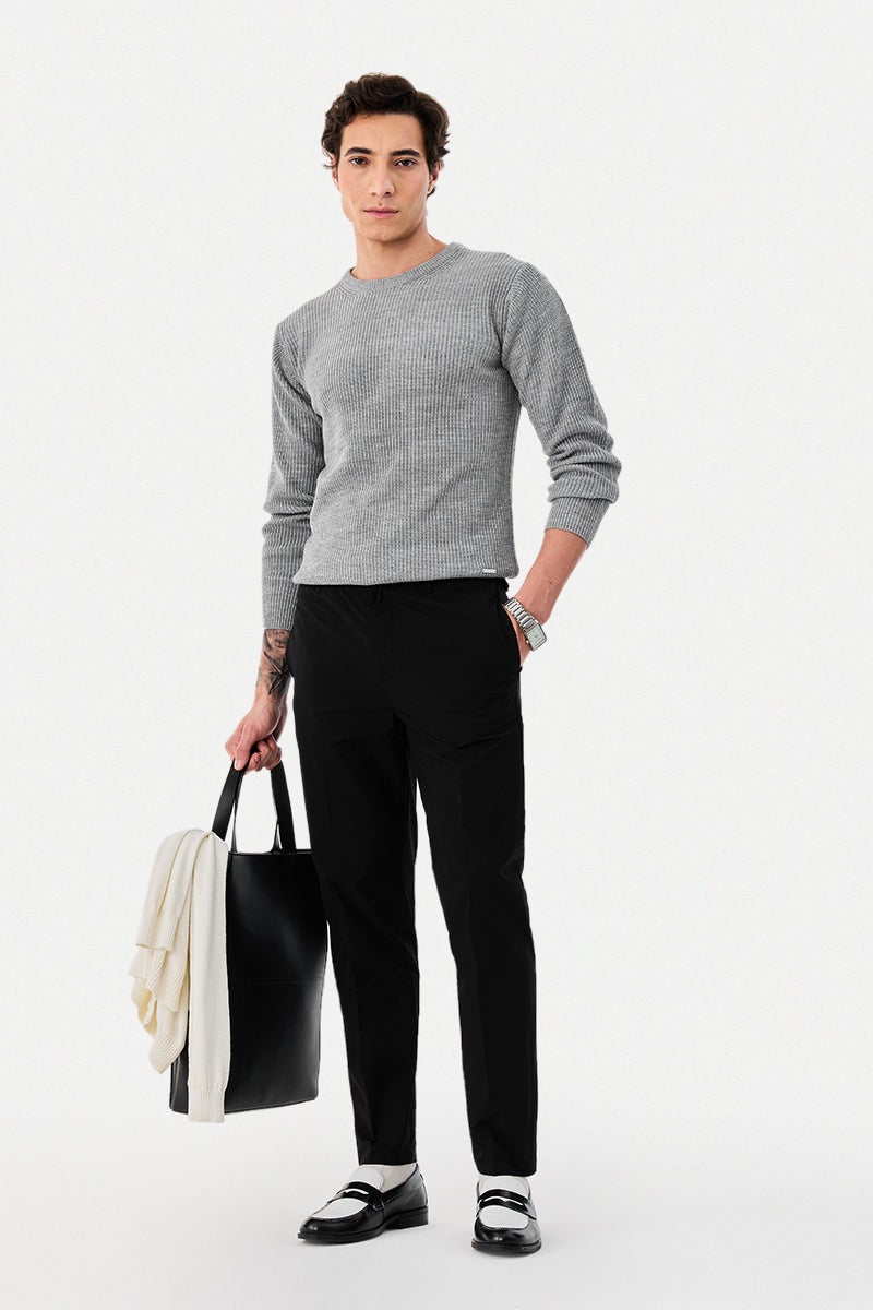 SNITCH Regular Fit Black Trousers - Image 5